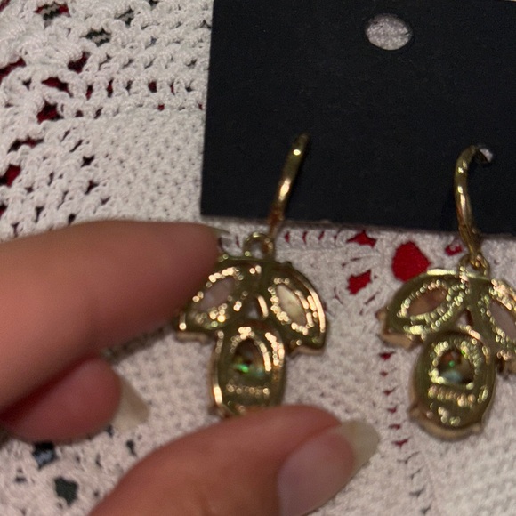 Napier Gold Dangle Earrings - Picture 3 of 3